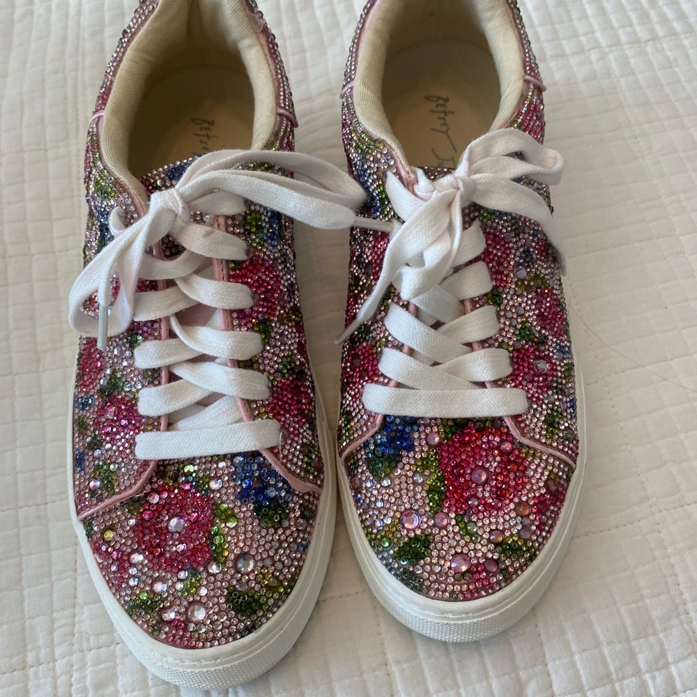 Betsey Johnson Sidney Rhinestone Sneakers